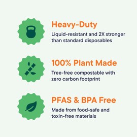 50 Pack Strong Paper Bowls – 340ml Disposable Compostable Bagasse Bowls for Party – Biodegradable Eco-Friendly Microwavable Soup Bowls for Dessert Milk Salad Cereals – Perfect for Christmas Wedding