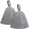 Operitacx 2pcs Felt Sauna Hat Set Wool Steam Cap Soft