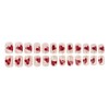 24 Pcs Red Press on Nails Short Square ZWENJIE Fake