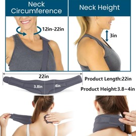 Neck Support, Lightweight and Soft Adjustable Cervical Collar, Prevention of Cervical Spondylosis, Humans Relieves Neck Pain and Spinal Pressure (Grey)