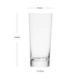 Schott Zwiesel Basic Bar Designed by World Renowned Mixologist Charles Schumann Tritan Crystal Glass, Long Drink Cocktail Glass, 12.4-Ounce, Set of 6