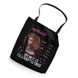 Capricorn Girl Black Queen Zodiac Birthday African Woman Tote Bag