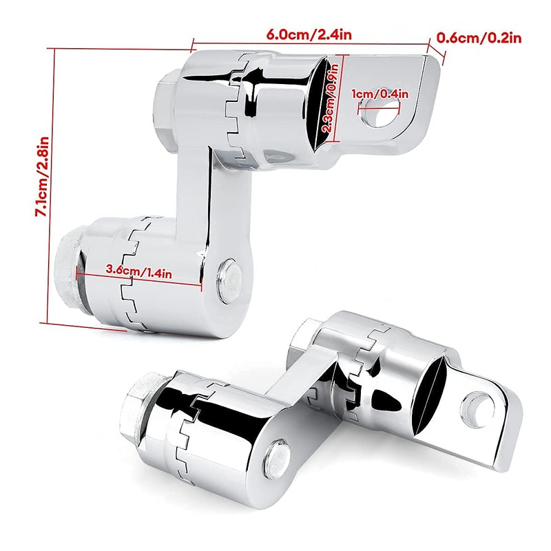 Adjustable Motorcycle Floorboards Front Footboard Pedals Foot Pegs for Harley