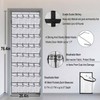 JUNXINSHUN 40 Pocket Over the Door Shoe Organizer, White
