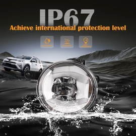 Upgraded LED Fog Light Assembly Compatible with 2006-2013 Toyota Camry RAV4 Highlander Corolla Avalon 4Runner Tacoma Tundra, Lexus GS350 HS250h LX570 RX350 RX450h, Left&Right fog lights