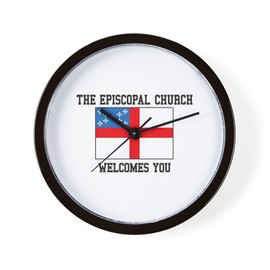 CafePress The Episcopal Church Welcomes You 10" Wall Clock for Livingroom, Kitchen, or Office