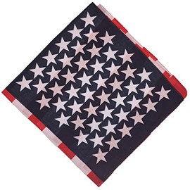 Boolavard 100% Cotton 1pcs, 6pcs or 12pcs Pack Bandanas with Original Paisley Pattern Colour of Choice Headwear/Hair (USA Flag)