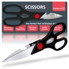 SOL 4-in-1 Multifunctional Kitchen Scissors with Nut Cracker, Bottle Opener,