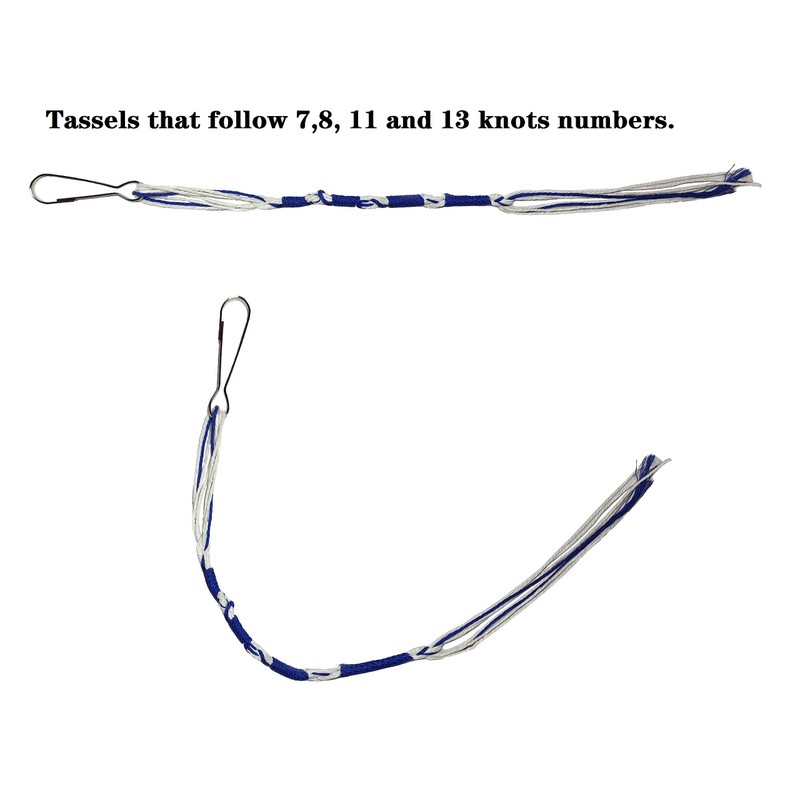 Cyprinus Carpio Jewish Traditional Tzitzits Set for Pants/Jeans Tzitzits Tassels
