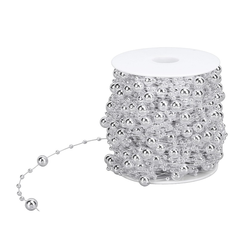 1 Roll Pearl Beads Chain Artificial Pearl Strand Trim String
