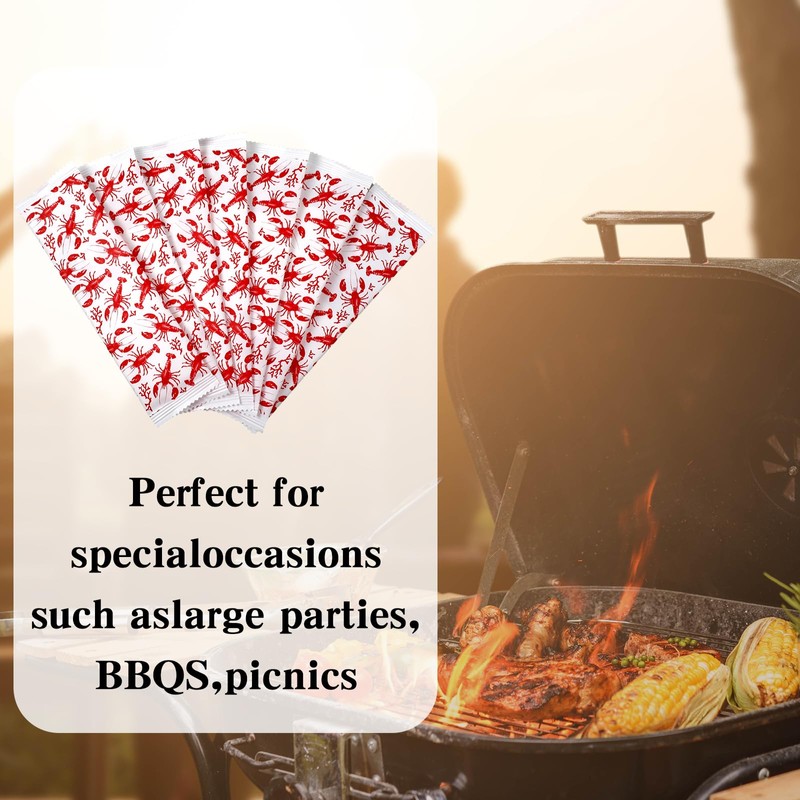 Siifert 250 Pcs BBQ Wet Wipes Individually Wrapped Pre Moistened