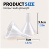20-Piece Mini Clear Plastic Funnel Set for Small Bottle Filling
