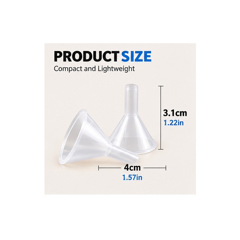 20-Piece Mini Clear Plastic Funnel Set for Small Bottle Filling