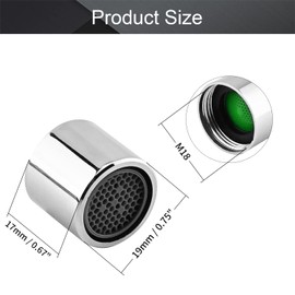 MroMax 3 Pieces 18mm Faucet Aerator Universal Socket Faucet Aerator Nozzle Replacement Part for Bathroom Toilet Kitchen Sink Faucet Bidet Faucet