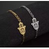 COLIBRI ALEGRE Pulsera Mano De Fátima Plateada