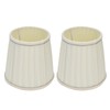 2Pcs Small Lamp Shades, Beige European Style Pleated Fabric Lampshade