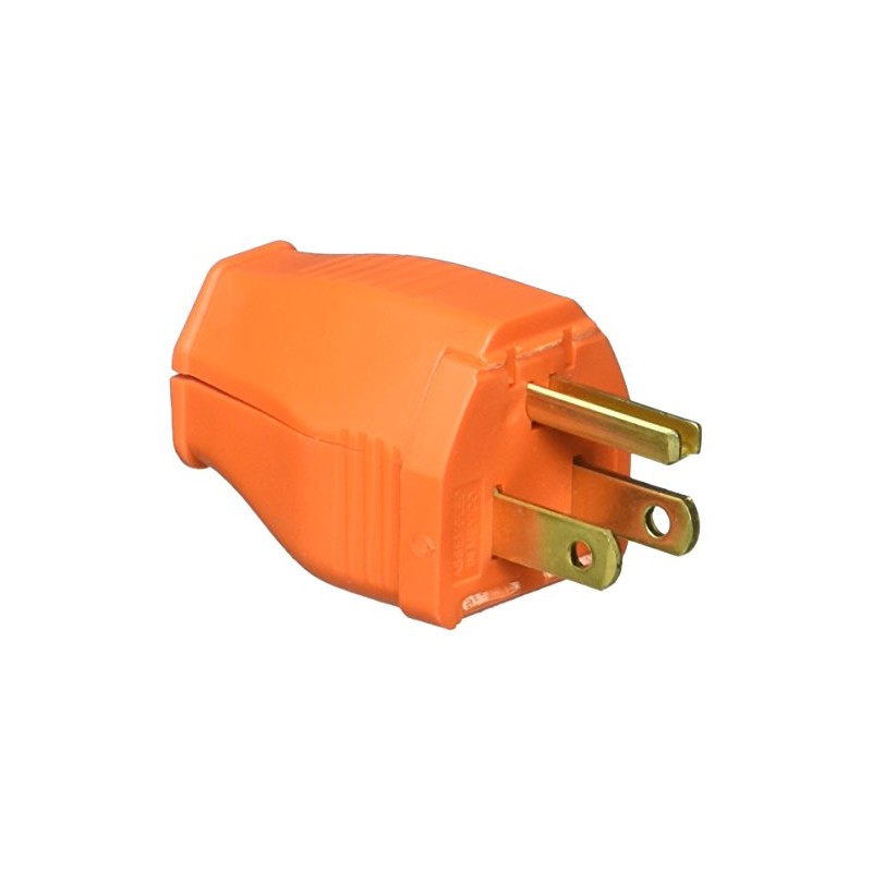 Leviton 3W101-OR 003-3W101-0OR 2 Pole 3 Wire Orange Grounding Plug,