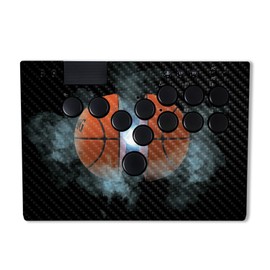 MightySkins Carbon Fiber Skin Compatible with Razer Kitsune - Basketball Orb | Protective Durable Textured Carbon Fiber Finish | Easy to Apply | Made in The USA