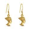 Azaggi Sterling SIlver Handcrafted Hook Earrings Nefertiti (gold-plated-silver)