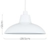MiniSun Retro Style Gloss White Metal Easy Fit Ceiling Pendant