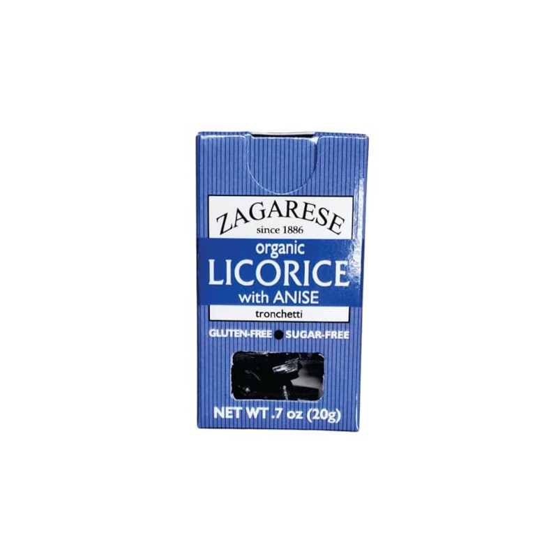 Zagarese 100% Organic Licorice with Anise, 0.88-Ounce Flip Top Boxes