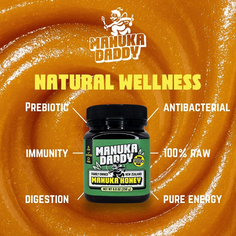 Manuka Daddy - Raw & Certified, MGO 100+ Manuka Honey,