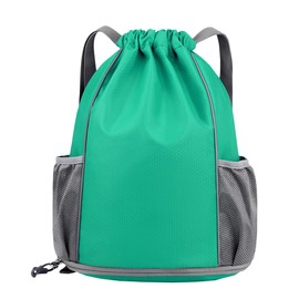 FAVORTALK Ballet Bag Waterproof Premium String Swimming Sports Bags Suitable for Gym Travel Beach Swim Football Shoe Storage Trainer Bag Men Women Drawstring Gym Bag, Green 17710