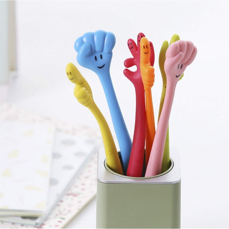 Funny Bendable Ballpoint Pen - Bending Hand Gesture, 0.7mm Black