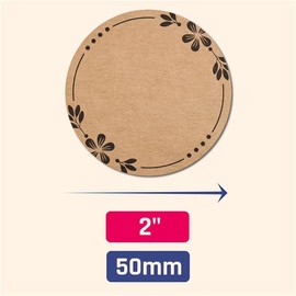 300PCS Canning Label Stickers for Jars and Lids, 2 inch, Brown Kraft Jar Stickers to Write On