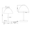 Reality Leuchten Queen A+ R52021107 Table Lamp 2.5 W Integrated