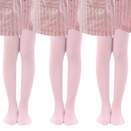 MK MATT KEELY Pack of 3 Tights Girls 20 Denier Thin Tights Lightweight for Party Ballet Dance Uniform, pink