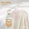 MIZGI Premium Clear Hangers (Pack of 50) Heavyduty- Pink Acrylic