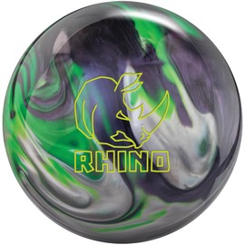 Bowlerstore Products Brunswick PRE-DRILLED Rhino Reactive Bowling Ball - Carbon/Lime/Silver Pearl 12lbs