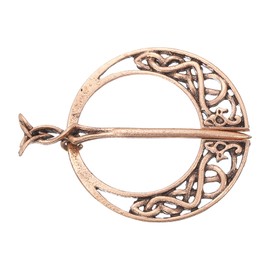 sourcing map Vintage Brooch Cloak Pin, Penannular Brooch Cloak Clasp Scarf Pin Shawl Pin Cardigan Brooch for Women Men Costume Accessory(Copper)
