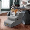 Gimars 30D High-Density Foam & Extra-Wide, Stable 3-Step Dog Stairs,
