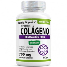 Peptidos Colageno Cápsulas 700 Piperina Alta Absorión Ingredientes Naturales Purely Organics Cápsualas