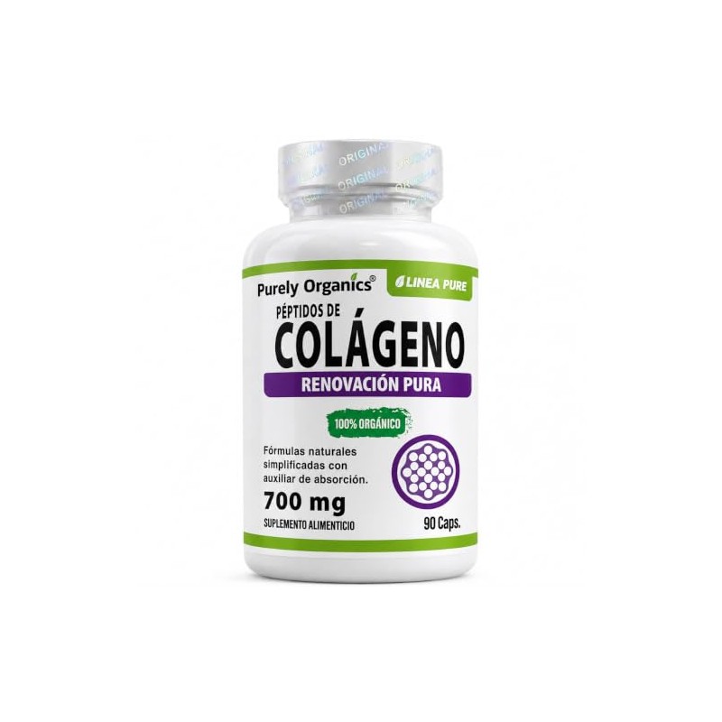 Peptidos Colageno Cápsulas 700 Piperina Alta Absorión Ingredientes Naturales Purely