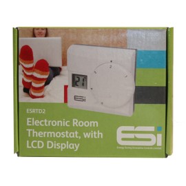 ESI - Energy Saving Innovation Controls ESRTD2 Electronic Room Thermostat with LCD Display