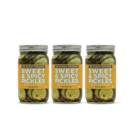 The People's Provisions - Sweet & Spicy Pickles 16oz - Crunchy Sweet & Spicy Pickle Chips (3-pack)