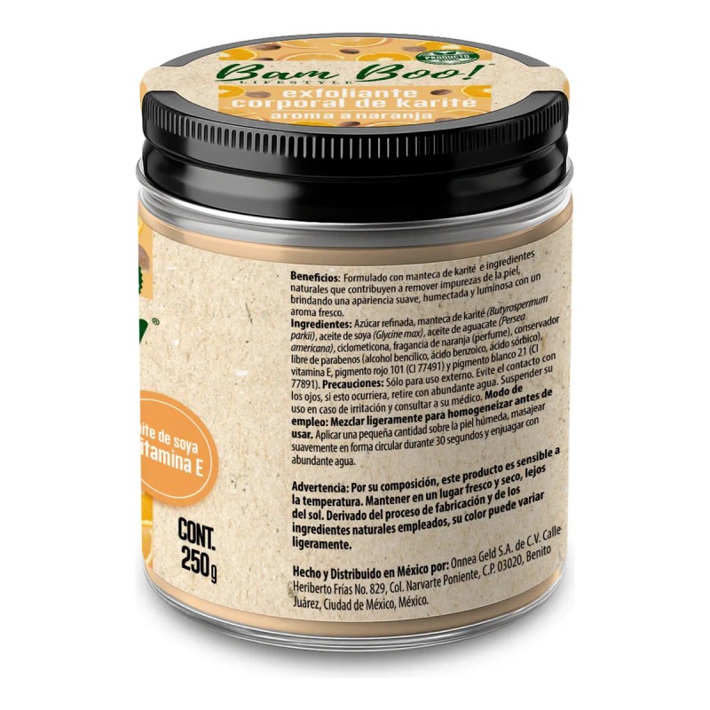 Exfoliante Corporal Base Aceite Aroma Vainilla 250g Bam Boo!
