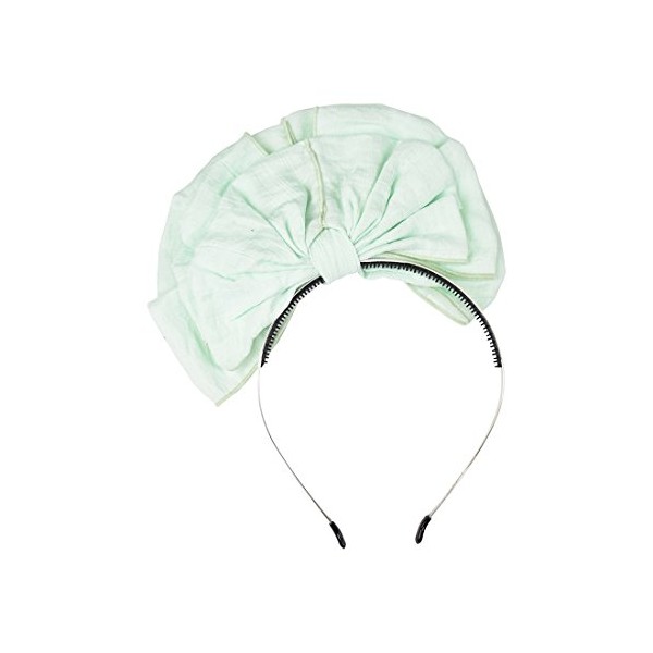 Metallic Chiffon Pop-Up Bow Head band - Mint