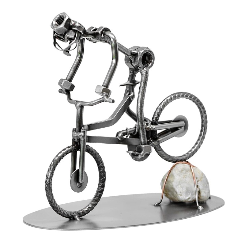 Screw Manikin MTB Mountain Bike Cycling Stone-Hand-Made Gift Idea