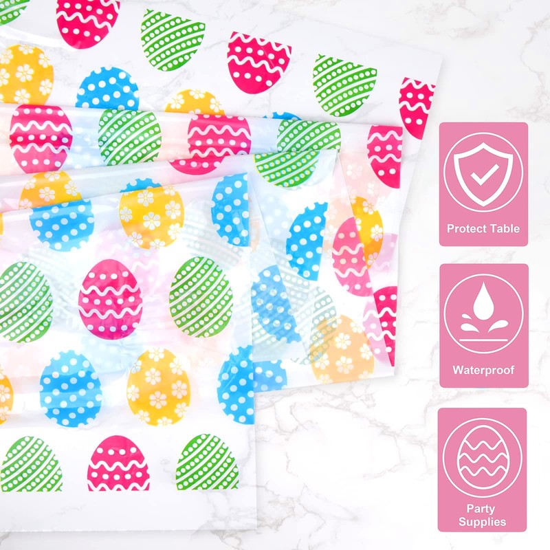 POPOYU Easter Table Covers,137 * 274cm Easter Table Cloth Easter