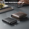 Plinvo Genuine Leather Wallet for Men RFID Blocking Pop Up