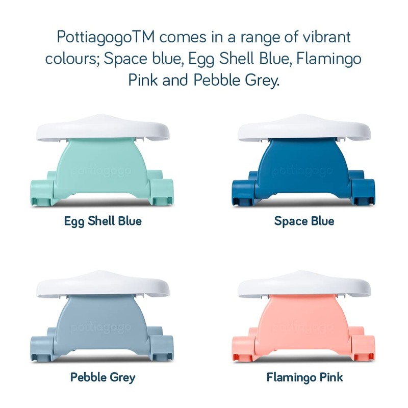 Pottiagogo Baby Potty Portable Foldable Innovative Antibacterial Material Grey 390g