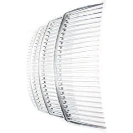 Glitz4Girlz 4 Pack 9cm Clear Hair Side Combs Slides Grips