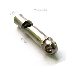 Titanium Emergency Whistle Outdoor Safety Whistle Survival with Paracord Camping Hiking Loud Whistle Coaches Training Sports Keychain Whistle with Lanyard (Round Hole)