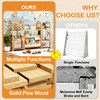 Kids Bookshelf and Toy Storage Organizer, Wood Book Shelf for