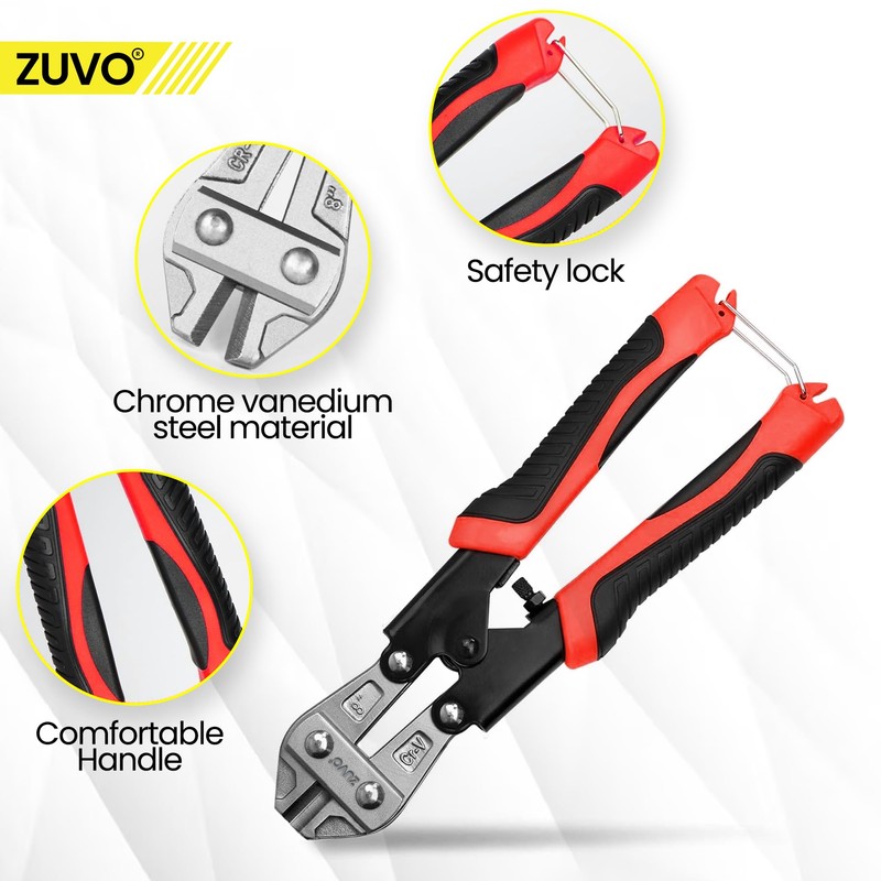 Zuvo Heavy Duty 8 inches Bolt Cutter Professional Cable Wire