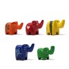 Global Crafts Soapstone Tiny Elephant Figurines, Handmade in Kenya, Assorted